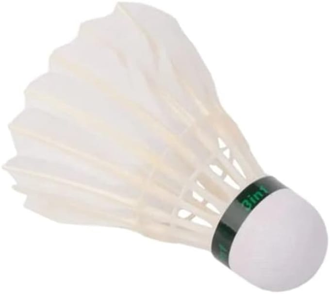 Badmintonbal Hybride - Nylon Kurkbal - Sport Training - Stabiel Vlieggedrag - 12 Stuks - Wit