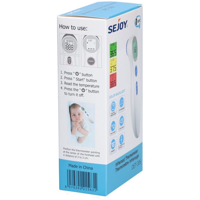 Eureka Pharma Sejoy® Infrarood Thermometer No Contact 1