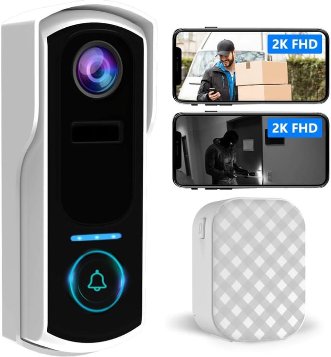 ApexArte® Deurbellen met Camera - Video Deurbel - Draadloos - Full HD