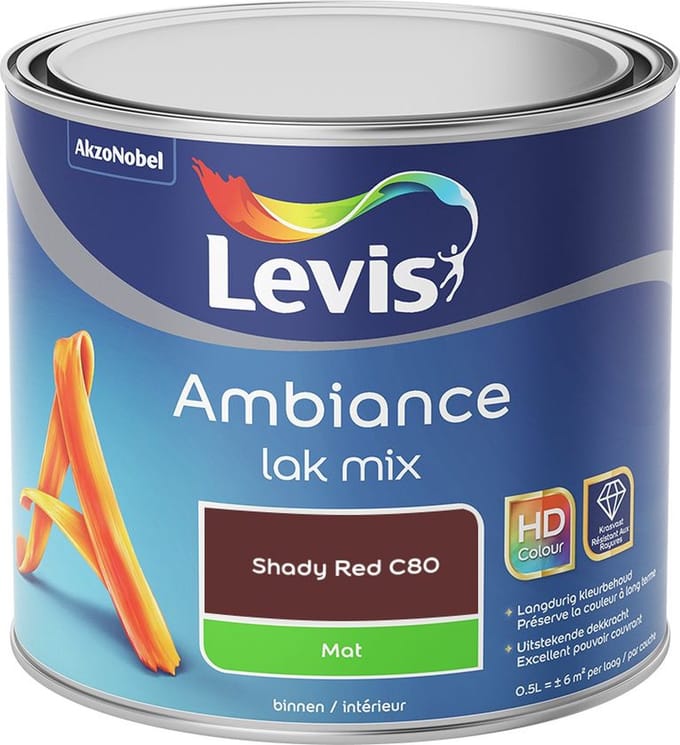Levis - Ambiance Lak Mat Mix - Shady Red C80 - Mengverf - 0,5 L