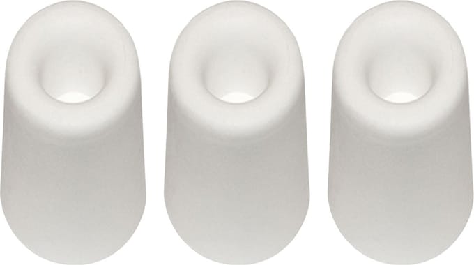 QlinQ Deurbuffer - 3x - deurstopper - wit - rubber - 75 x 40 mm - schroefbevestiging