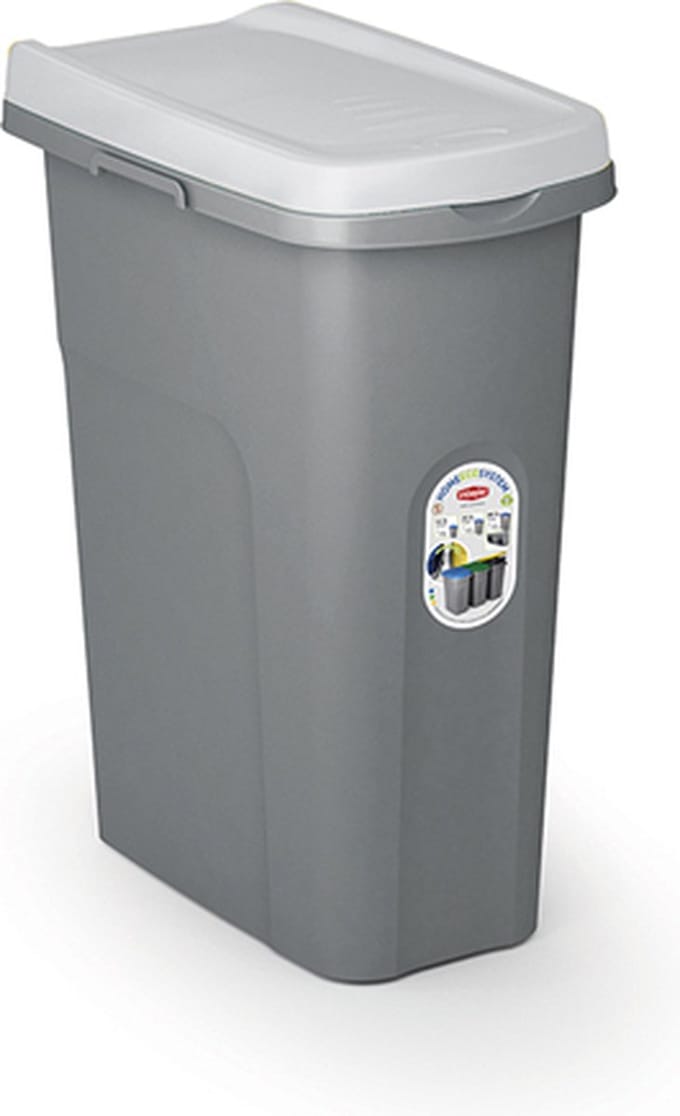 Afvalbak - 'Home Eco System' - afvalscheiding - Prullenbak - Afvalbak - 25 Liter - Wit