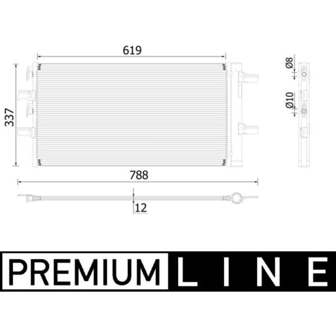 Condensator, airconditioner MAHLE AC 894 000P