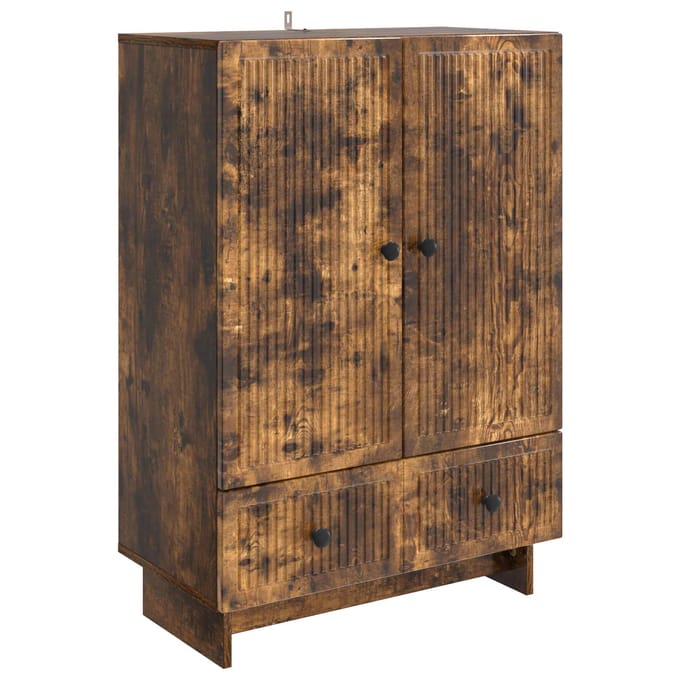 vidaXL - Dressoir - Gerookte - Eik - 66 - x - 34,5 - x - 95 - cm - Geconstrueerd - hout