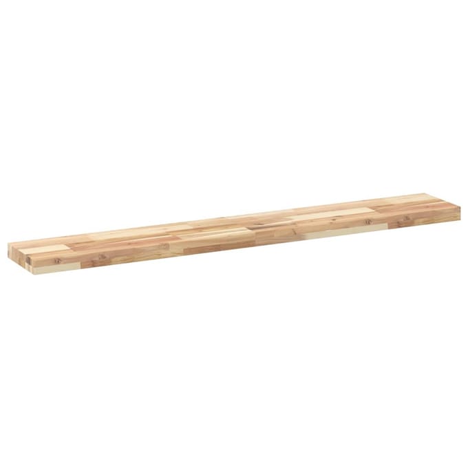 vidaXL - Wandschap - zwevend - 120x20x4 - cm - onbehandeld - massief - acaciahout