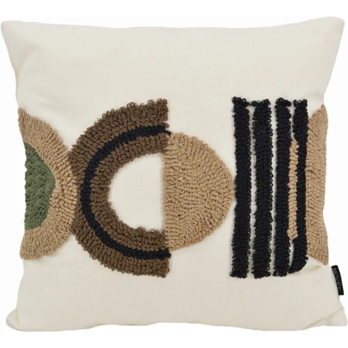 NOVÉE Sierkussen embroidery boho brown | 45 x 45 cm | katoen
