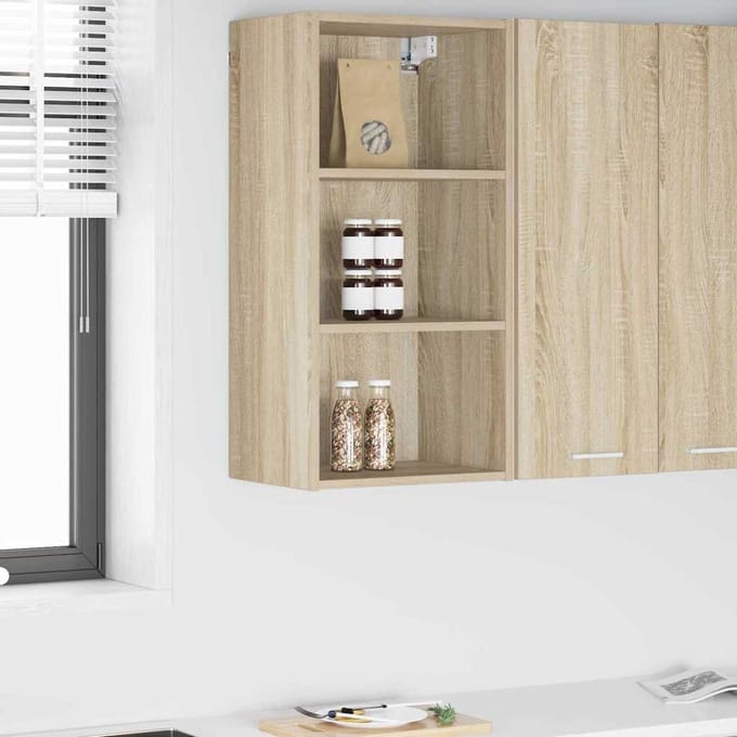 vidaXL - Hangkast - Sonoma - Eik - 40 - x - 29,5 - x - 80 - cm - Bewerkt - hout