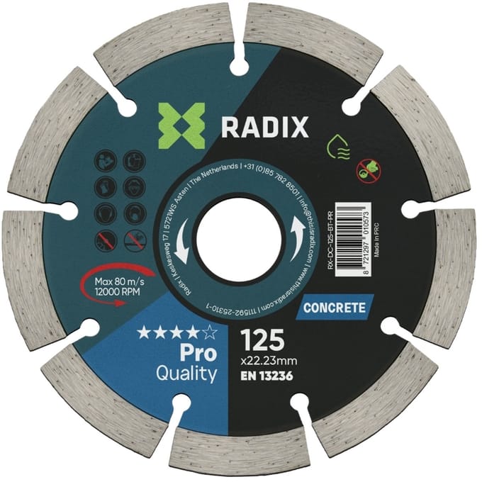 Radix - Diamantschijf voor beton - 125 mm - Pro