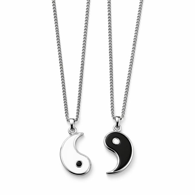 Vriendschaps ketting Yin Yang - Dames - Staal - 45 cm