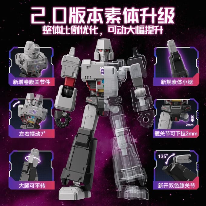 BLOKEES Originele Transformers GALAXY 9 Megatron Jetfire Bombshell Unicron Mirage Autobots Decepticons Actiefiguur Speelgoed Cadeau gray