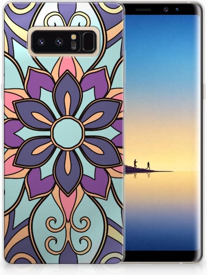 Samsung Galaxy Note 8 TPU Case Purple Flower