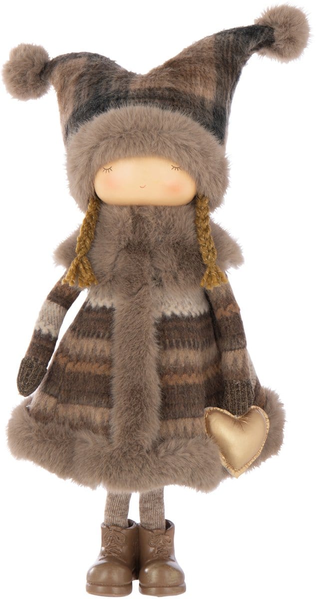J-Line figuur Meisje + Hart - polyresin - mix - large