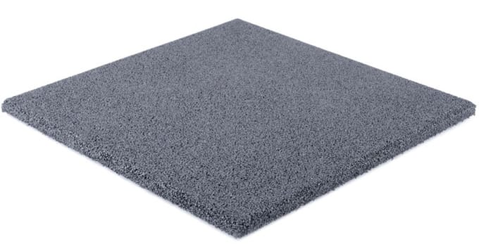 Rubbermagazijn - Rubber terrastegel grijs - 5 stuks - Per 0,8 m² - 40x40x2,5cm