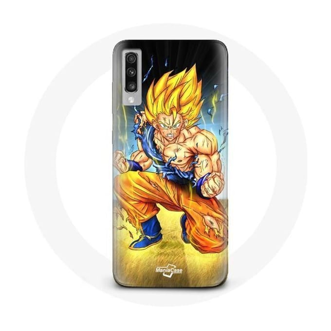 Coque Samsung Galaxy A70 Son goku dragon ball corps enervé