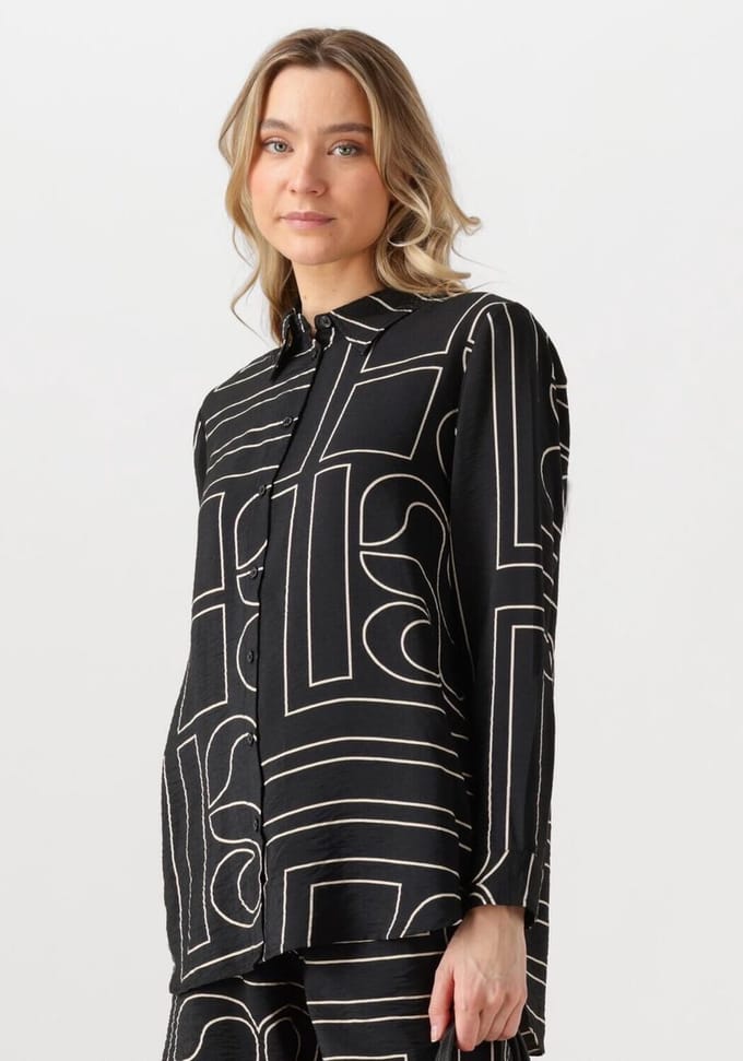 My Essential Wardrobe Kellymw Shirt Dames - Jurken - Zwart - Maat 38