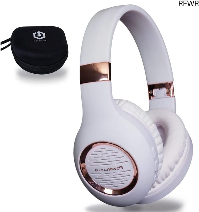 RFWR® Bluetooth Over-Ear Koptelefoon Draadloos met Microfoon en Draagtas - Rose Gold
