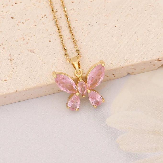 JewelGalerie - Ketting-Vlinder-Goud