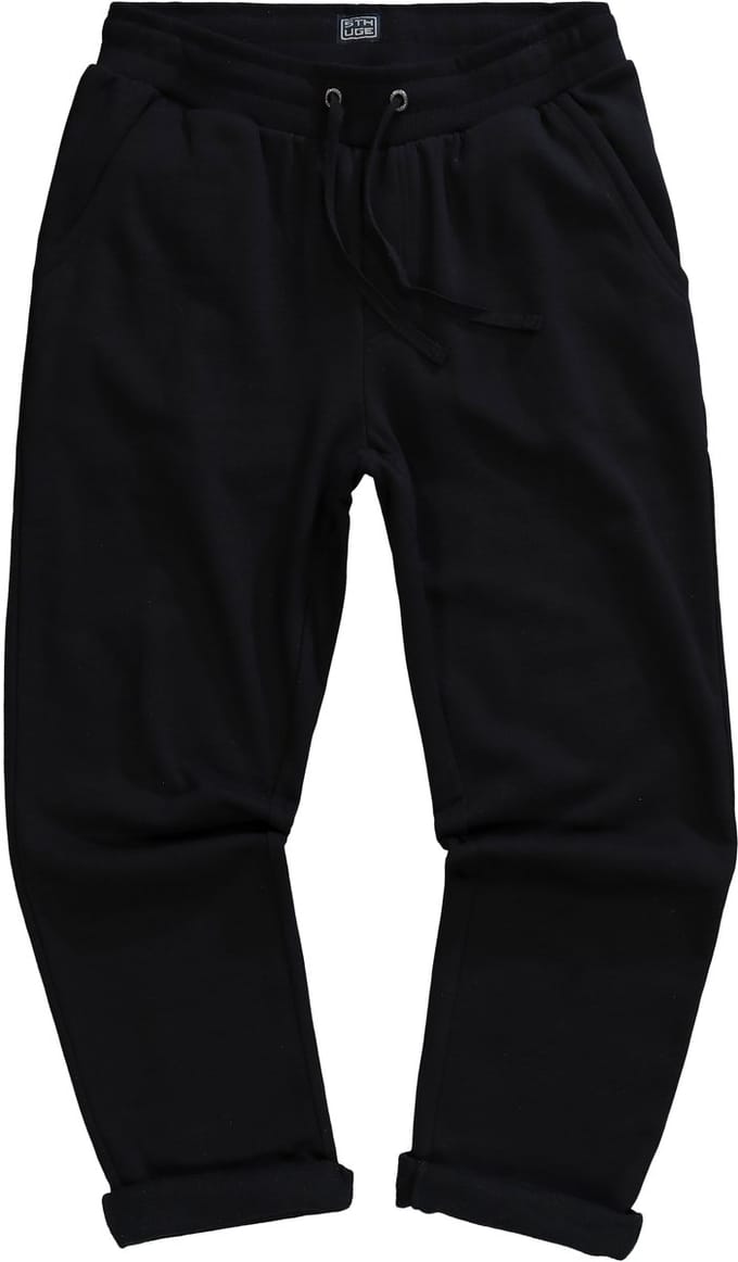 STHUGE - Heren - Joggingbroek modern fit elastische tailleband 4 zakken - Zwart - Maat L