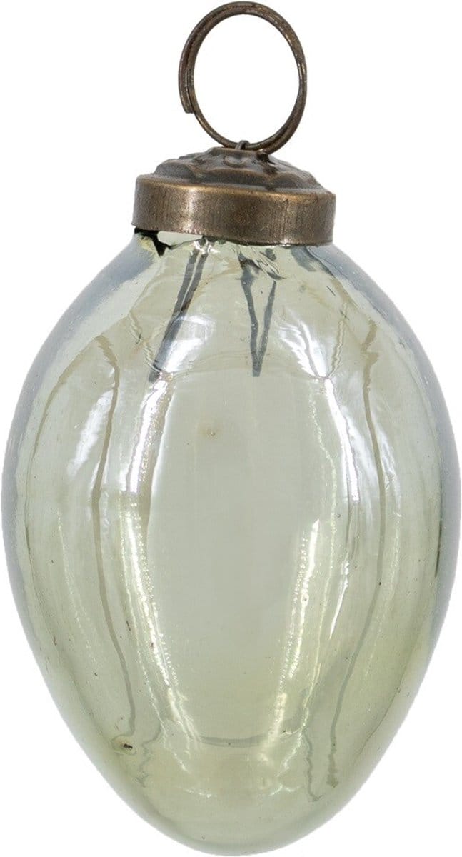 HomeBound by KY | Kerstbal glas oil green | 7,5x7,5x7,5cm | kerstbal