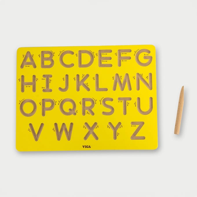 Viga Graphomotorisch bord Grote letters leren schrijven - UNI