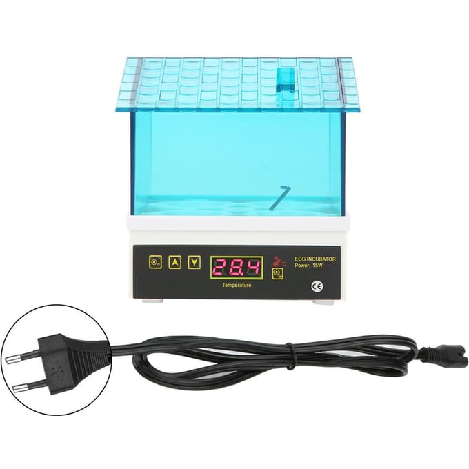 4 Eieren Mini Incubator Broedmachine Huishoudelijk Digitaal Semi-automatisch Broedhuis Machine blue