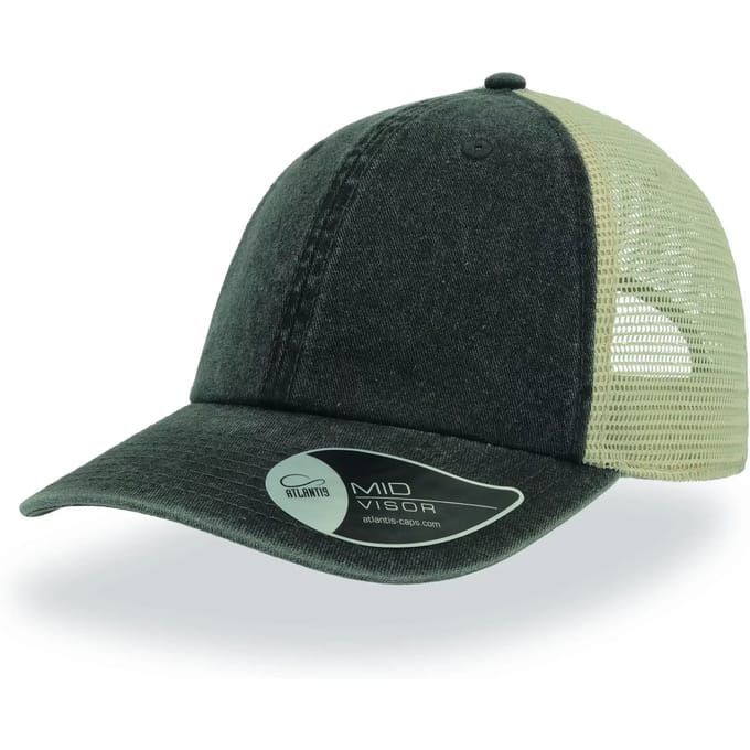 Atlantis Headwear Case Cap AT667 - BLACK/STONE - One size
