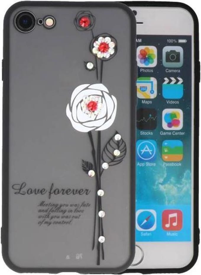 Love Forever Hoesjes Geschikt voor iPhone 8 Wit