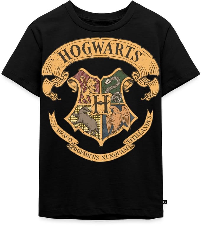Harry Potter Zweinstein Wapenschild Hogwarts Premium T Shirt Kinderen