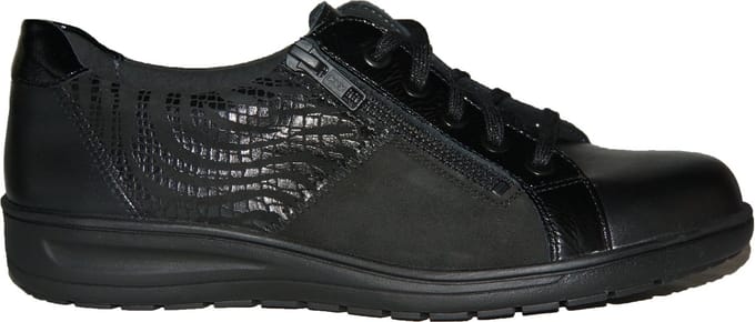 Zwarte Solidus Veterschoenen Heaven Wijdte H Maat: 3 (36)