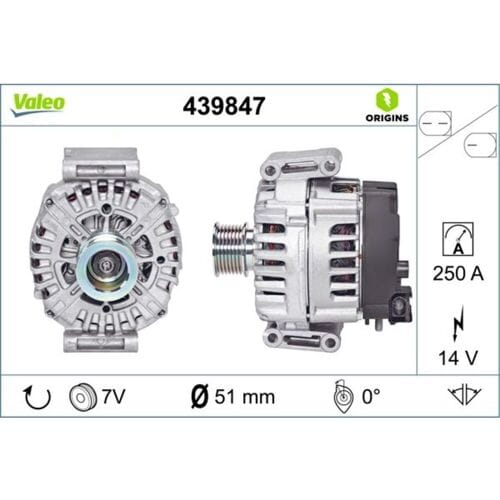 Driefasige generator VALEO ORIGINS - NEW O.E. TECHNOLOGIE VALEO 439847