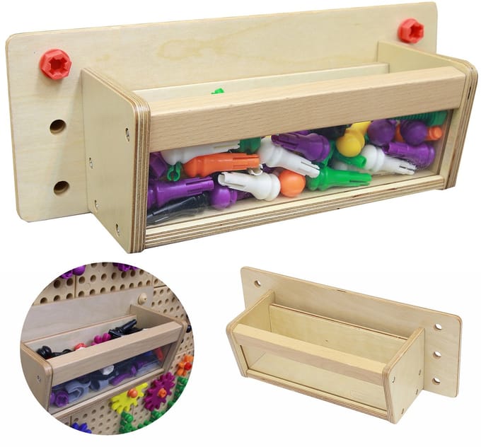 Masterkidz accessoirecontainer met transparante wand - Stem Science and Education Board - UNI