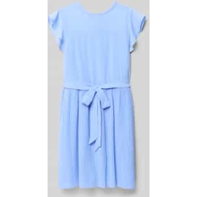 Vloeiende chiffonjurk met geplooide rok