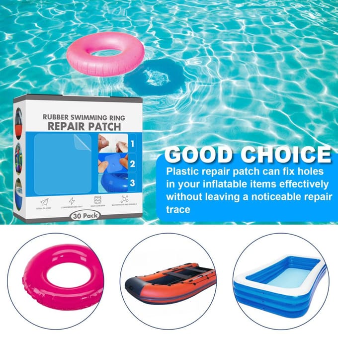 30 Pièces Patch de Réparation Auto-adhésif Patch pour Piscine Patch pour Matelas Gonflable pour Piscines Bague de Natation Matelas Gonflable vert