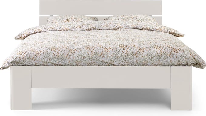 B Bright Fresh 400 Bed met Hoofdbord 90x200cm - Bedframe Wit - Eenpersoonsbedden - Instaphoogte: 40cm