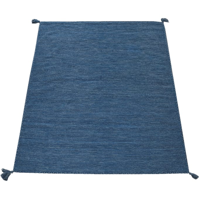 Handgeweven tapijt Kilian blauw 80x150 cm