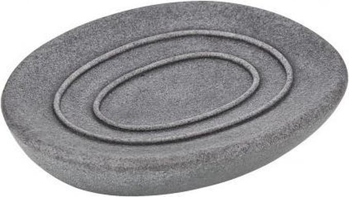 Wenko Zeephouder Pebble Stone 12 X 2,2 X 10 Cm Keramiek Grijs