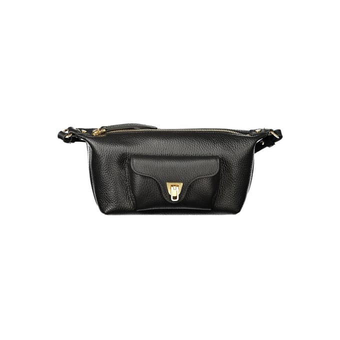 COCCINELLE Leren schoudertas Beat Generatio Mini Bag Grained Leather Noir zwart