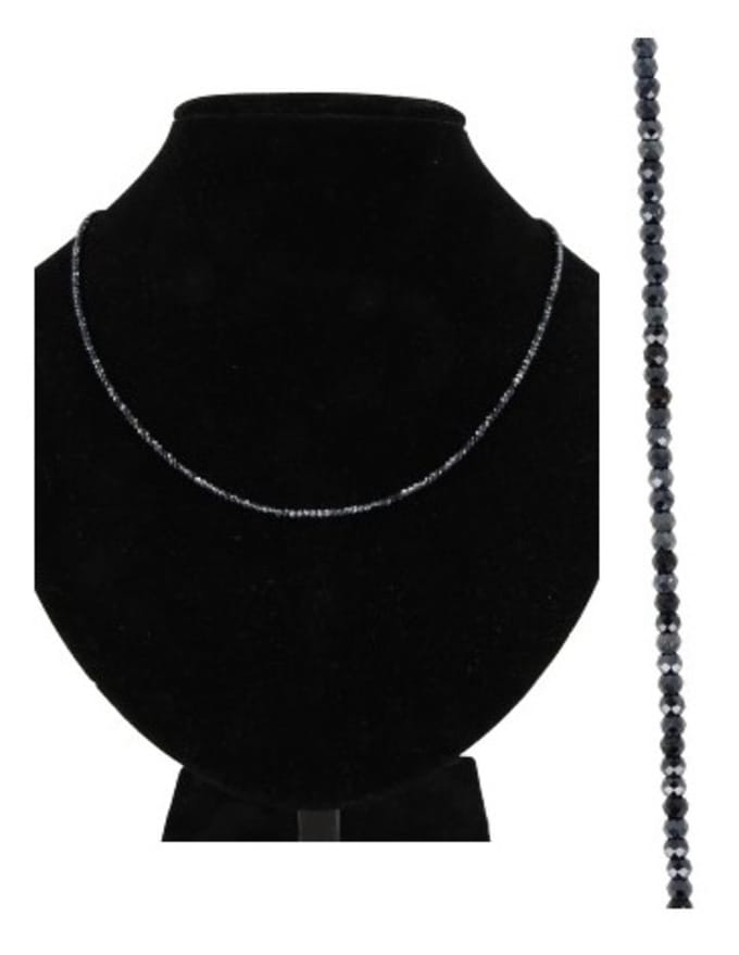 Spinel zwart met coating summer vibes ketting