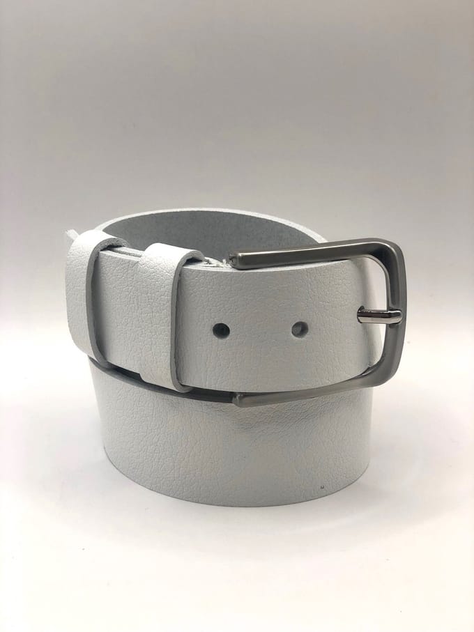 4 CM JEANS RIEM 356-11 WIT MAAT 115
