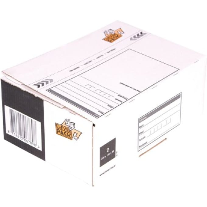Postpakketbox 2 cleverpack 200x140x80mm wit