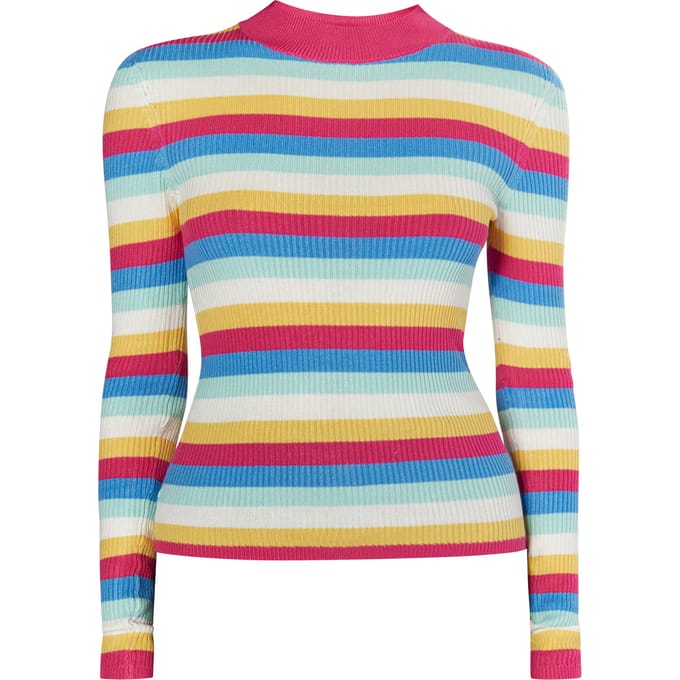 Mymo Trui met ribbels Dames Roze Veelkleurig
