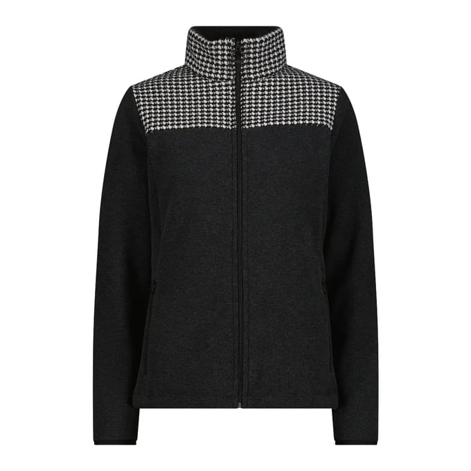 Damesfleece CMP Houndstooth-Print