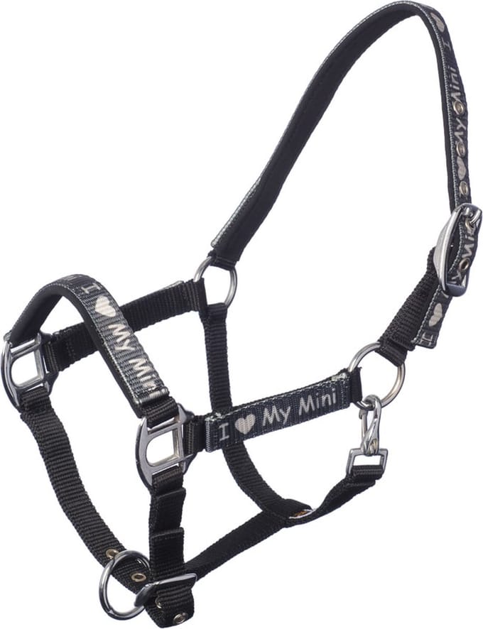 MHS Halster I Love My Mini Mini Zwart / Zilver