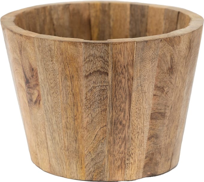 Clayre & Eef Bloempot Ø 18x13 cm Bruin Hout