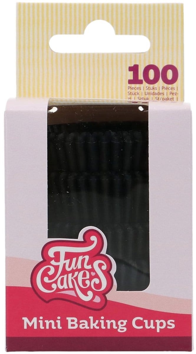 FunCakes Mini Baking Cups Zwart pk/100
