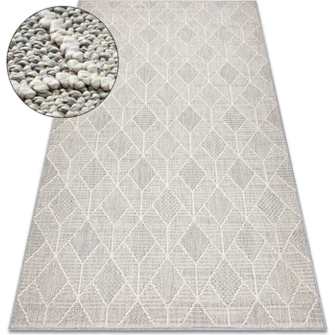 Kleden Rugsx Tapijt JERSEY 19231 grijs - Geometrisch structuree 60x100 cm