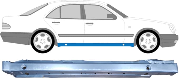 Volledige dorpel voor Mercedes E-Class W210 1995-2003 / Rechts