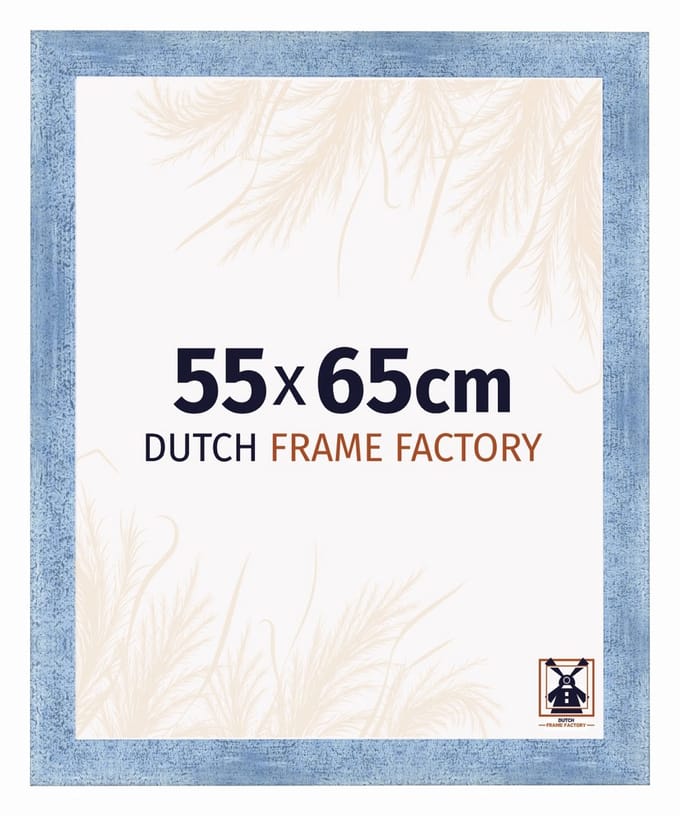 Fotolijst 55x65 cm - MDF - Helder Blauw Geveegd - Praag