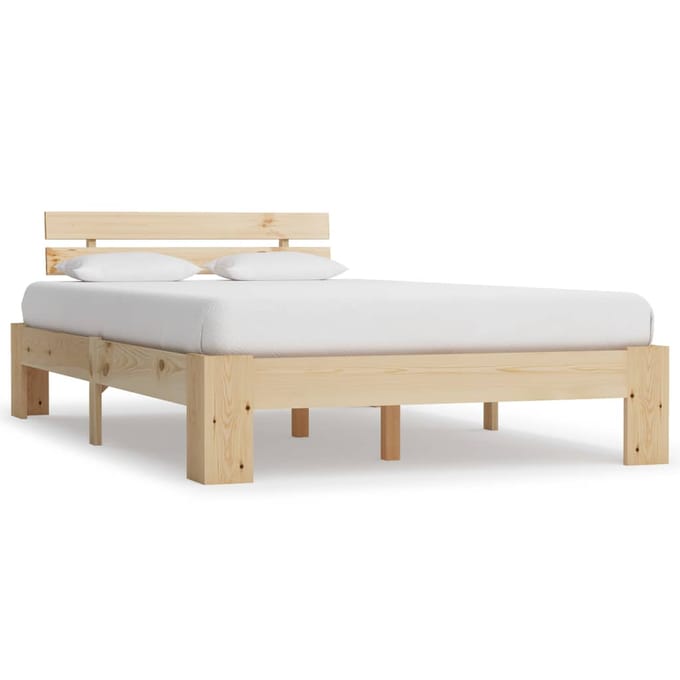 vidaXL - Bedframe - massief - grenenhout - 120x200 - cm