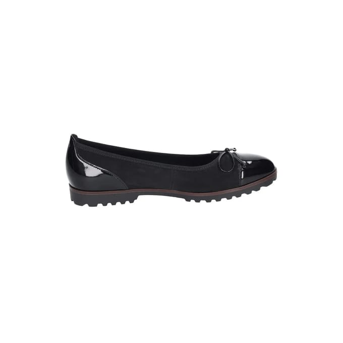 Dames ballerina's in marineblauw leer Gabor